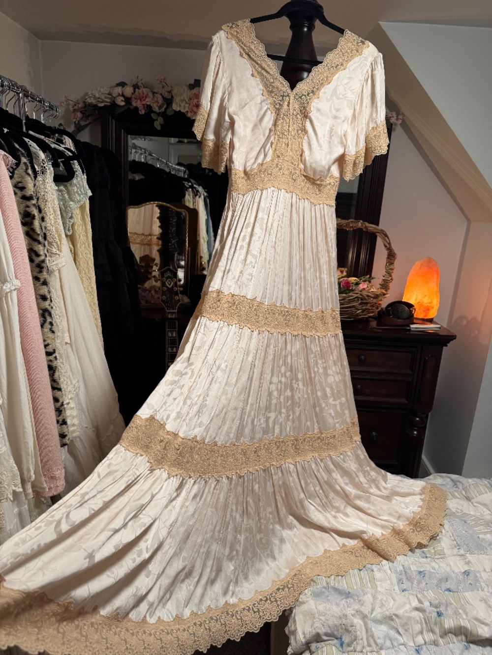 NWT Spell Oceans Gown Ivory Medium - Picture 11 of 14